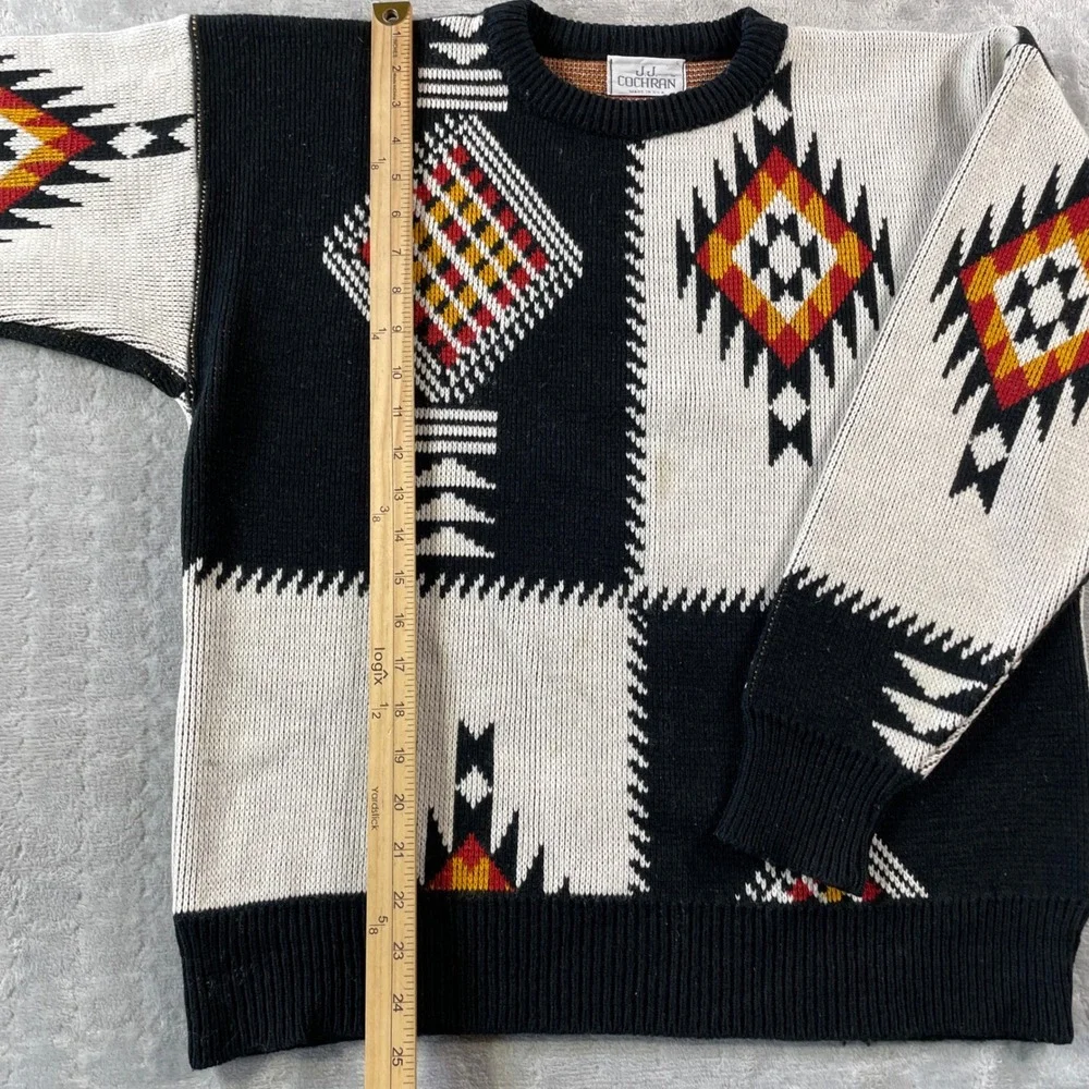 Vintage JJ Cochran Sweater Mens Large Aztec Southwestern Geometric Knit‎ - Picture 4 of 9